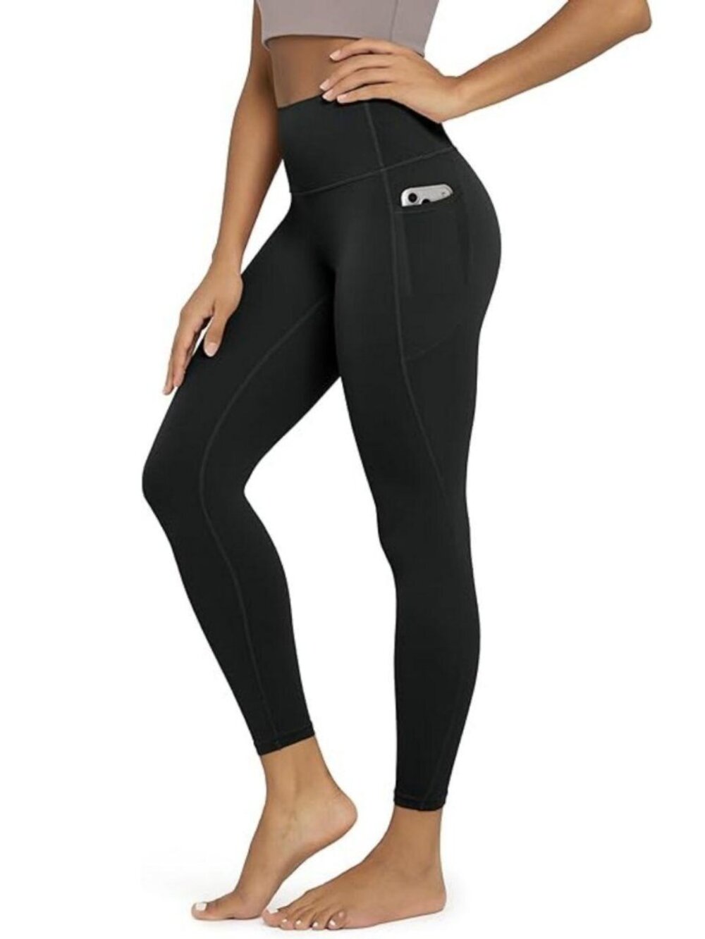 Large Black ododos odCLOUD 25” Buttery Soft Lounge High Waist Yoga Pants